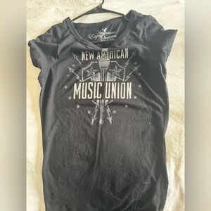 American Eagle Outfitters Black Music Union Tee